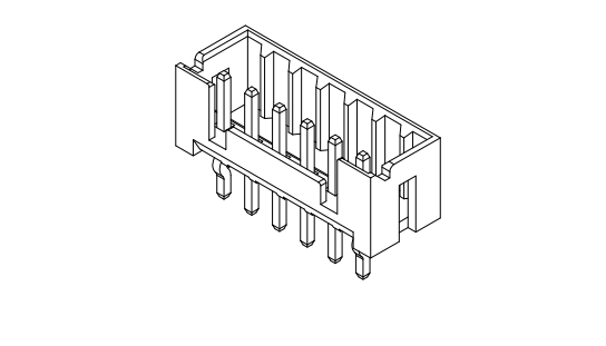 2,00 mm toonhoogte 180 ° connectorreeks AW2011V-NP-X