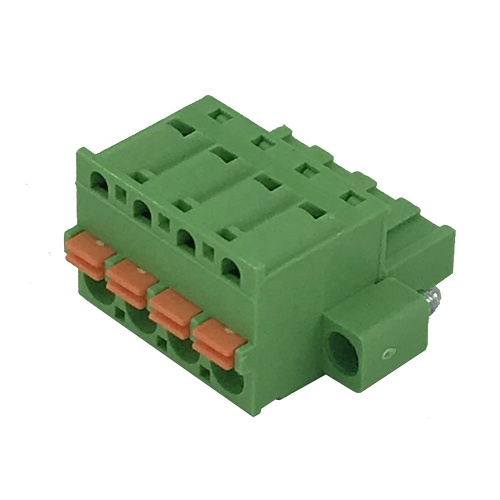 4pin female push button spring terminal block