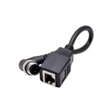 M12 Connector 4pin to RJ45 Female Ethernet Cable