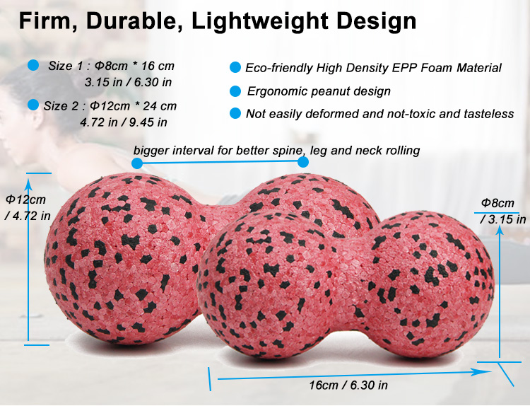 Lacrosse Portable Workout EPP Peanut Foam Massage Ball For Deep Tissue Exercises