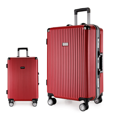 ABS PC aluminum frame trolley luggage set