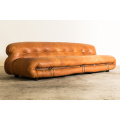 Italian Soriana Sofa nke Afra &amp; Tobia Scarpa dere