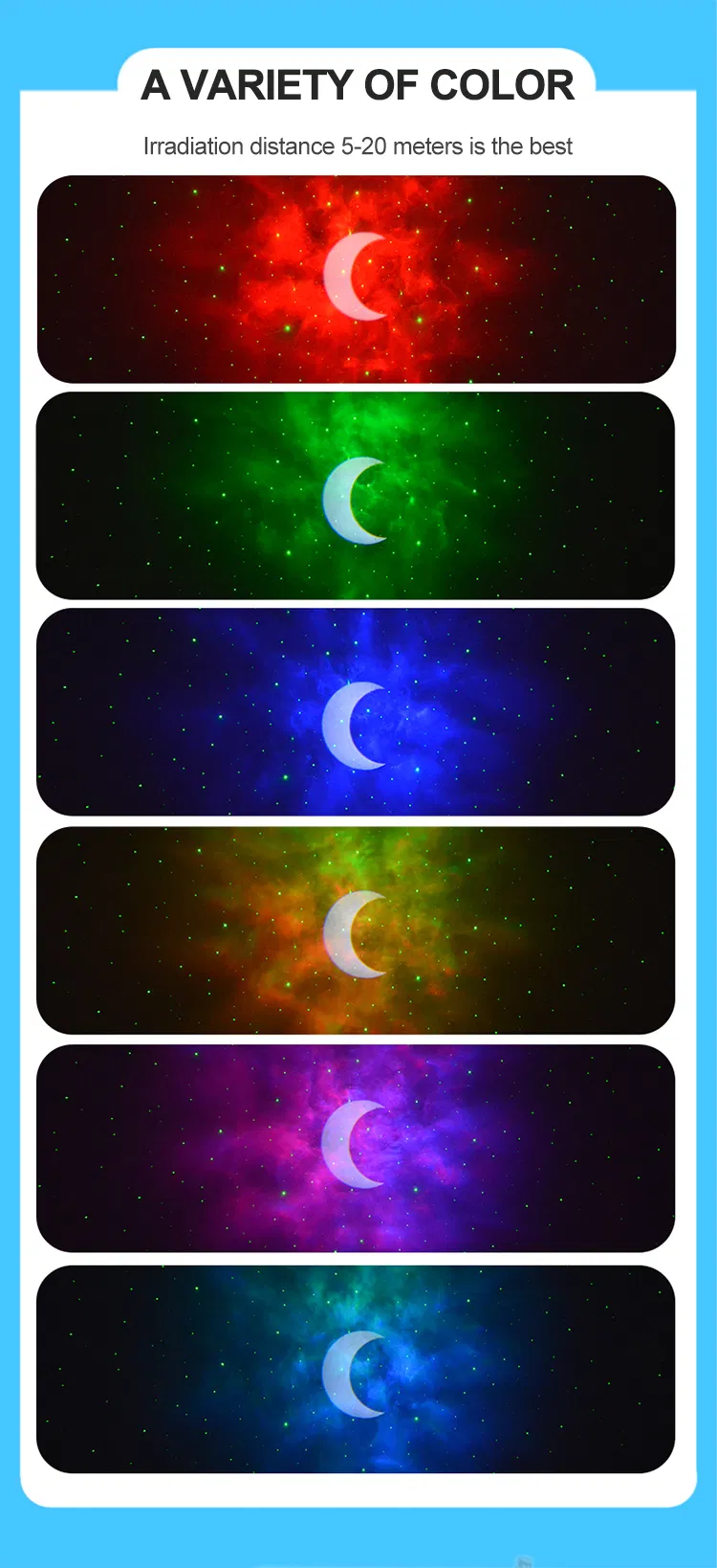 Hot Sell New Style LED Projection Light USB Smart Bt Small Night Light Sleeping Starlight