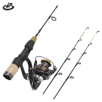 60cm Ice Fishing Rod and Reel Combo: Winter Fishing Gear Set with Carbon Pole