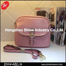 Genuine leather plain handbag/real leather shoulder bag/small MOQ bag