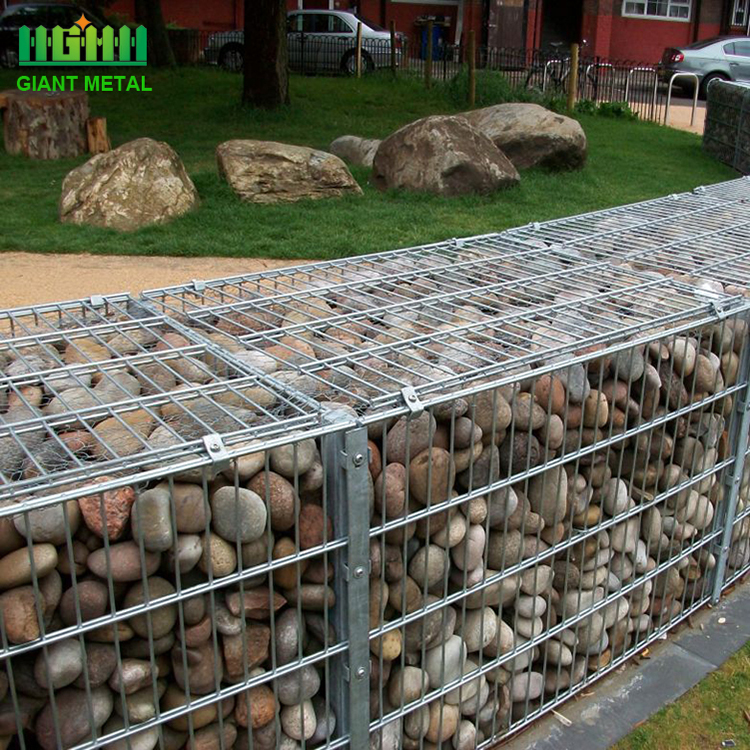 welded gabion box used to build exterior walls