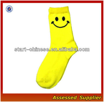 Smile Face Pattern Cotton Knitted Socks/ Knitting Socks