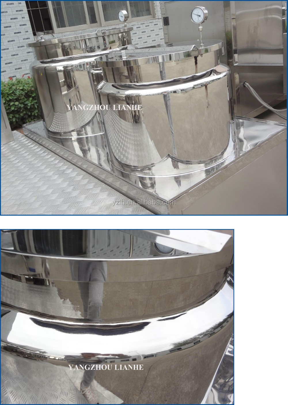 vacuum mixer homogenizer with oil and water preheating tank