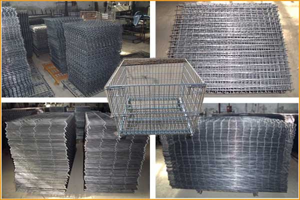 Hot sale stackable storage metal pallet cage/bins