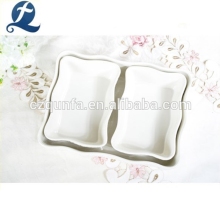 Wholesale Custom White Ceramic Baking Tray