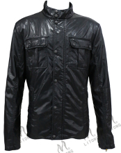 Wholesale Cheap Men PU Leather Jacket Washed Motorcycle Jacket