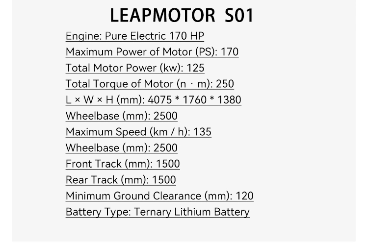 Leapmotor S01 2021 460 PRO Cool Play Edition Pure Electric Non-Mass Production Automatic Parking Small on Sale