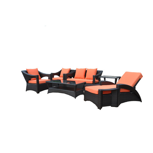 Inhlanganisela Yesigaba Sofas Rattan Sofa Set