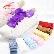 Transparent Silk Shoe Lace: 4cm Chiffon Shoestring Organza Sheer Ribbon Shoelaces for Girls