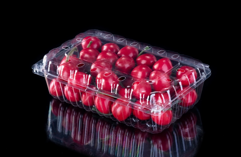 Scatola di imballaggio per frutta a conchiglia riciclabile