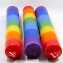 Color changing candle wax rustic pillar candle