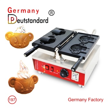 Commercial teddy bear waffle maker machine