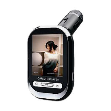 Car FM Transmitter, MP4 Player, w/Built-in Flash Memory, Supports WMA Audio & AMV Movie File Formats