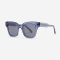 Square rivets Acetate Women Sunglasses