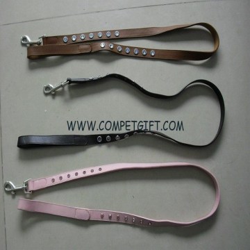 Rhinestone Rivets Studded PU Leather Dog Leashes Pet Leads