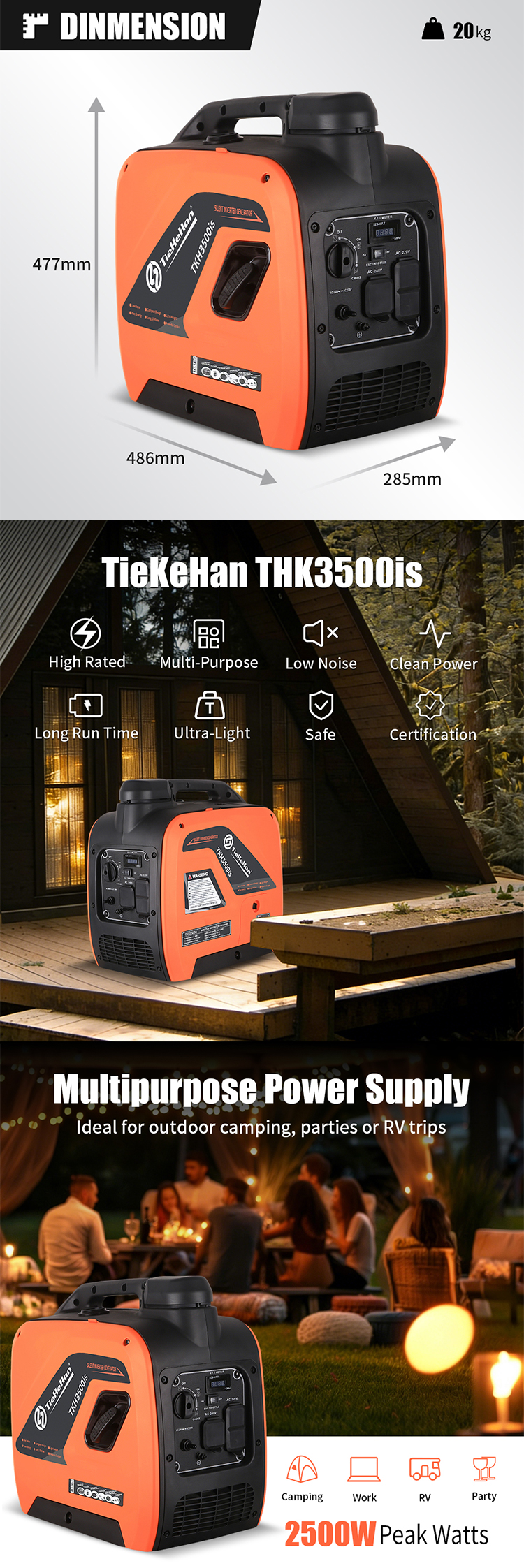 Generador inversor para acampar Camping Inverter Generator