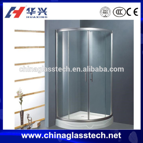 EN12150-1 10mm sliding tempered glass curved shower door