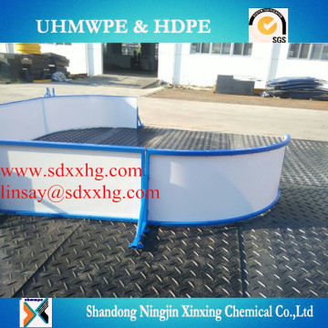 playground fence /HDPE board with steel frame /HDPE ice rink barrier with steel frame