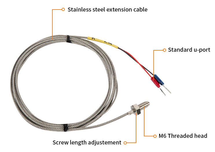 K J E type rtd resistance Temperature sensor probes thermocouple