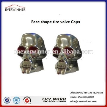 Tire valves caps face shape