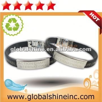 silicone wristband glow in dark logo