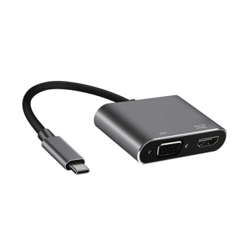 Fast-Speed USB3.0 Expander Type-C To HDMI/VGA USB Hub