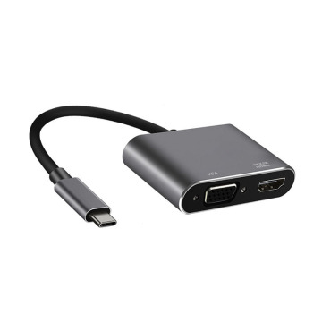 Expansor USB 3.0 de alta velocidad tipo C a concentrador USB HDMI / VGA