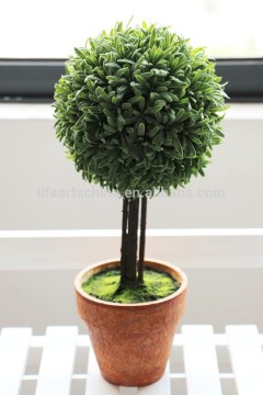 artificial grass, leaf topiary, dia.15cm plastic grass ball, 32cm H grass topiary, mini plant