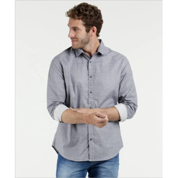 Chemise habillée 100% coton à manches longues pour hommes