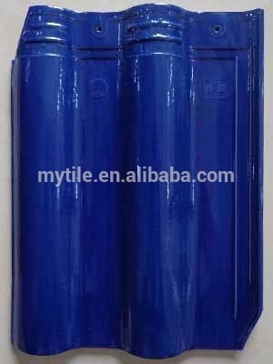 glossy Cobalt blue glazed roofing ceramic tile