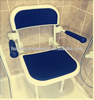 New design multifuncation foldable wall mounted shower chair//folding shower chair with CE