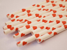 Eco-friendly custom printed paper straws for party