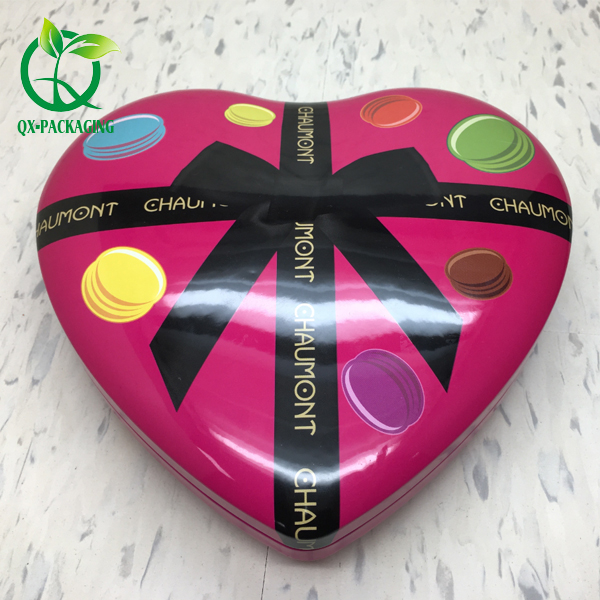 Heart Shaped Macarans Chocolate Tin Boxes