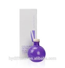 Purple geometry design 150ml glass bottle rattan diffuser