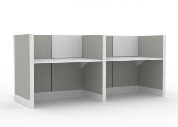 Aluminum partition 4 seat office cubicle workstation