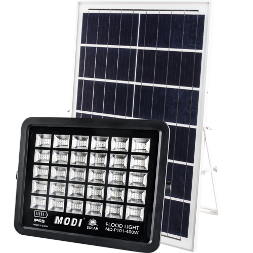 led flood light with solar panel