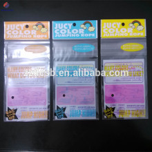 Custom plastic opp printed header poly bag with self adhesive tape and round hole
