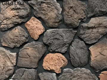 Polished purple volcanic stones for indoor