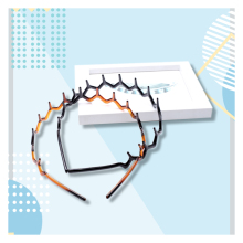 black plastic sharks tooth hairband