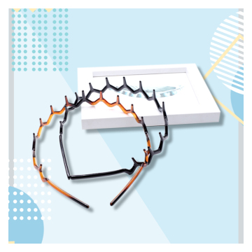 black plastic sharks tooth hairband