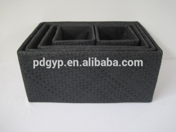 S/4house decorative promotional bright color paper fabric storage boxes