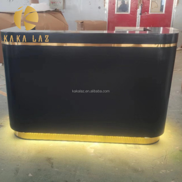 Black Salon Hotel Front Desk Reception Area