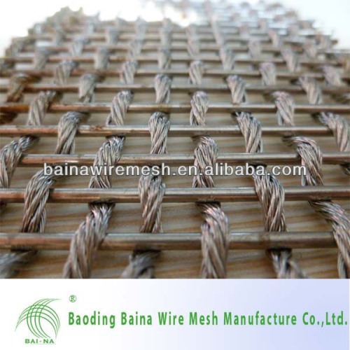 steel rod decorative wall mesh/architectural stainless steel decorative mesh