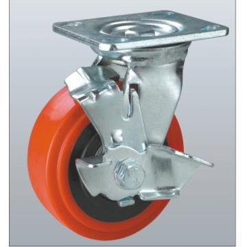 PU Caster with PP Core, Double Ball Bearing
