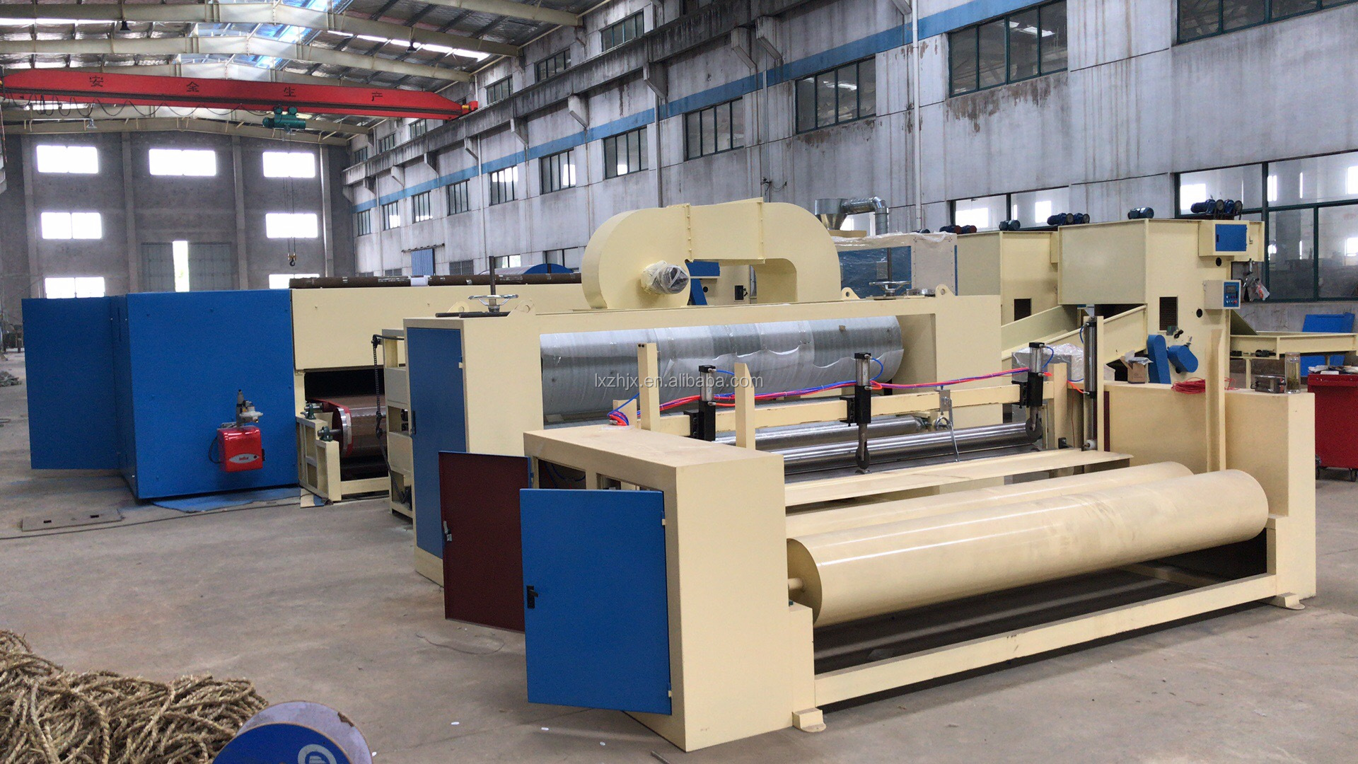 WJM-2 Comforter clothing sintepon interlining wadding production line, glue free wadding making machines